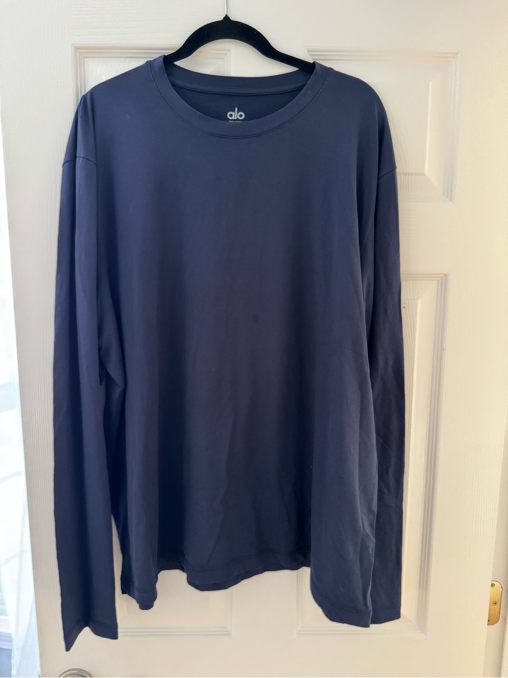 Men’s Alo Conquer Reform Longsleeve T-Shirt Navy Blue